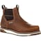 Georgia Boot Men's Waterproof Wedge Chelsea Work Boot, 9 W, Steel Toe, 5 in H, Brown, GB00353 GB00353 - alternate 1